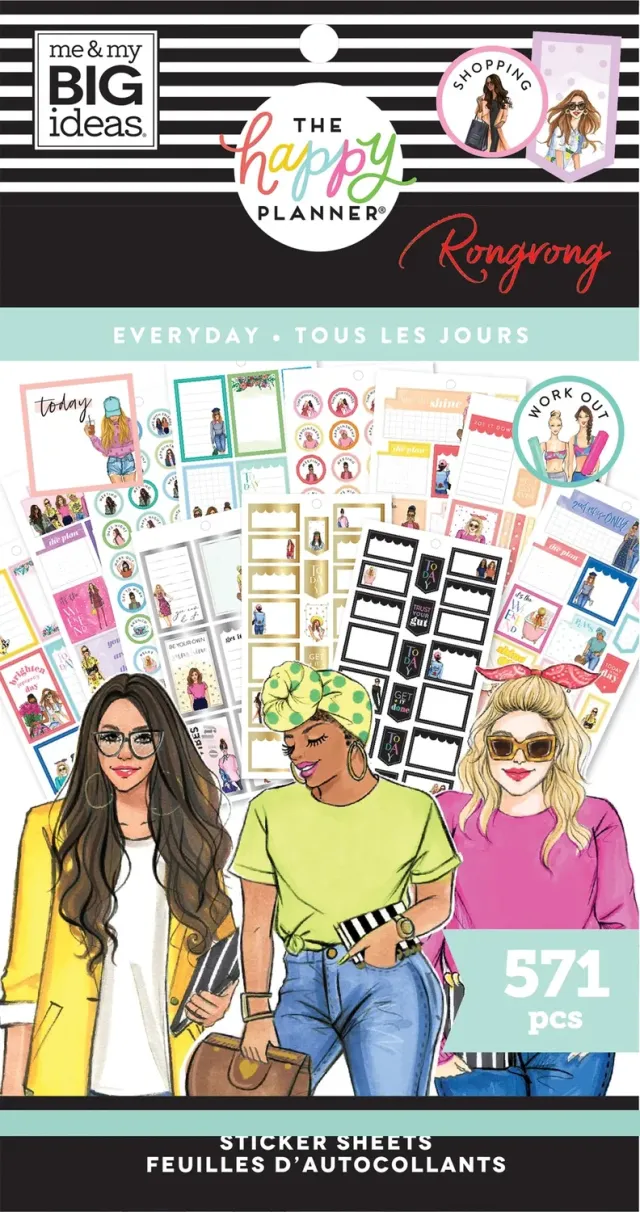 Happy Planner Rongrong Everyday stickers classic 571 pièces
