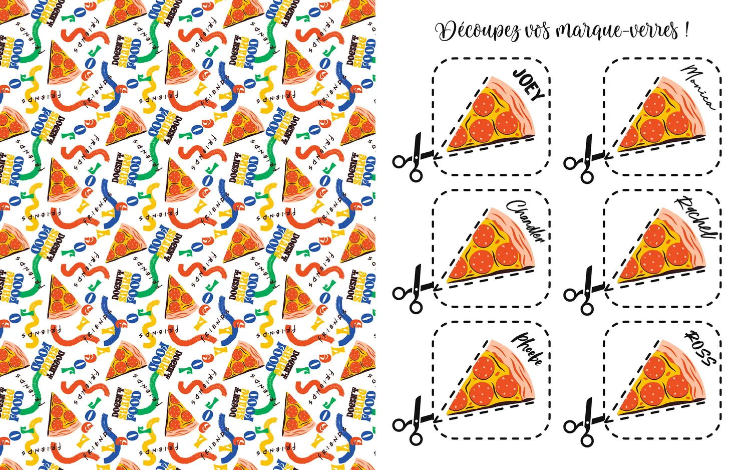 Frigobloc Soirée pizza Friends coffret planche pizza