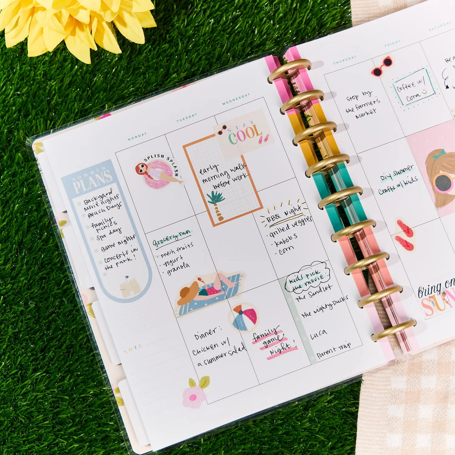 Happy Planner Squad Goals agenda vertical 12 mois non daté
