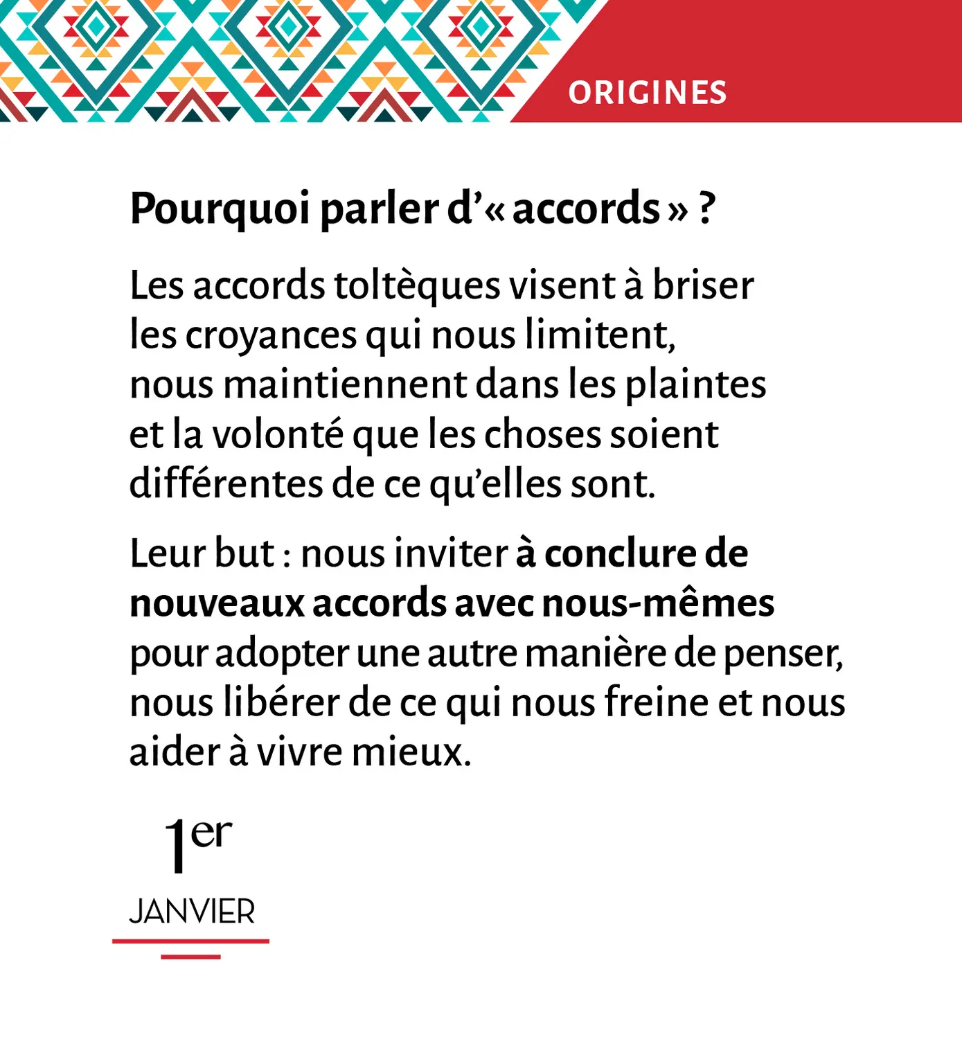 Frigobloc Sagesse Toltèque mini calendrier 365 jours