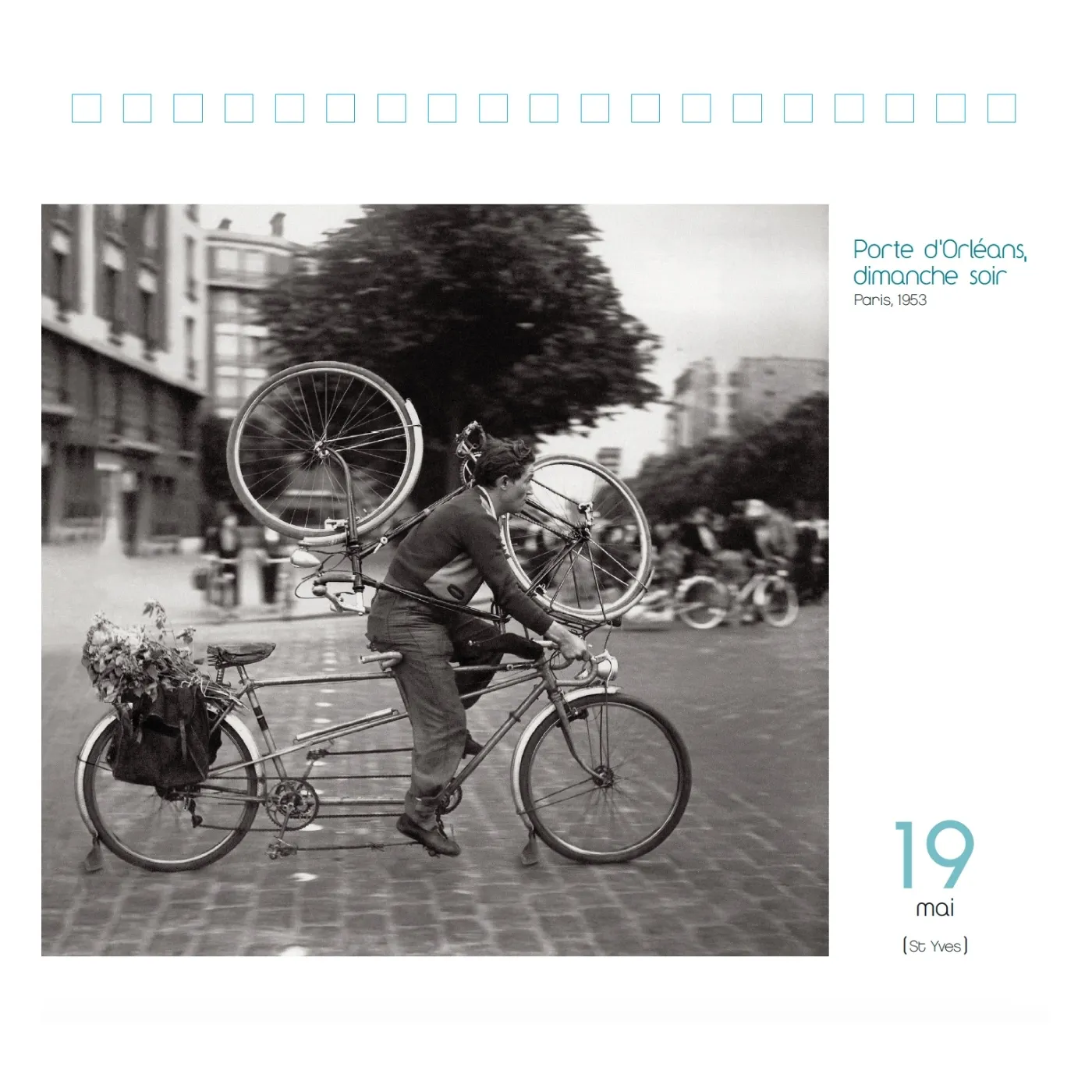 Frigobloc 365 jours avec Doisneau calendrier photo noir et blanc