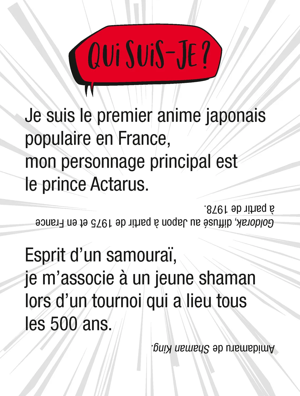 Frigobloc Boîte Quiz Manga jeu 500 questions