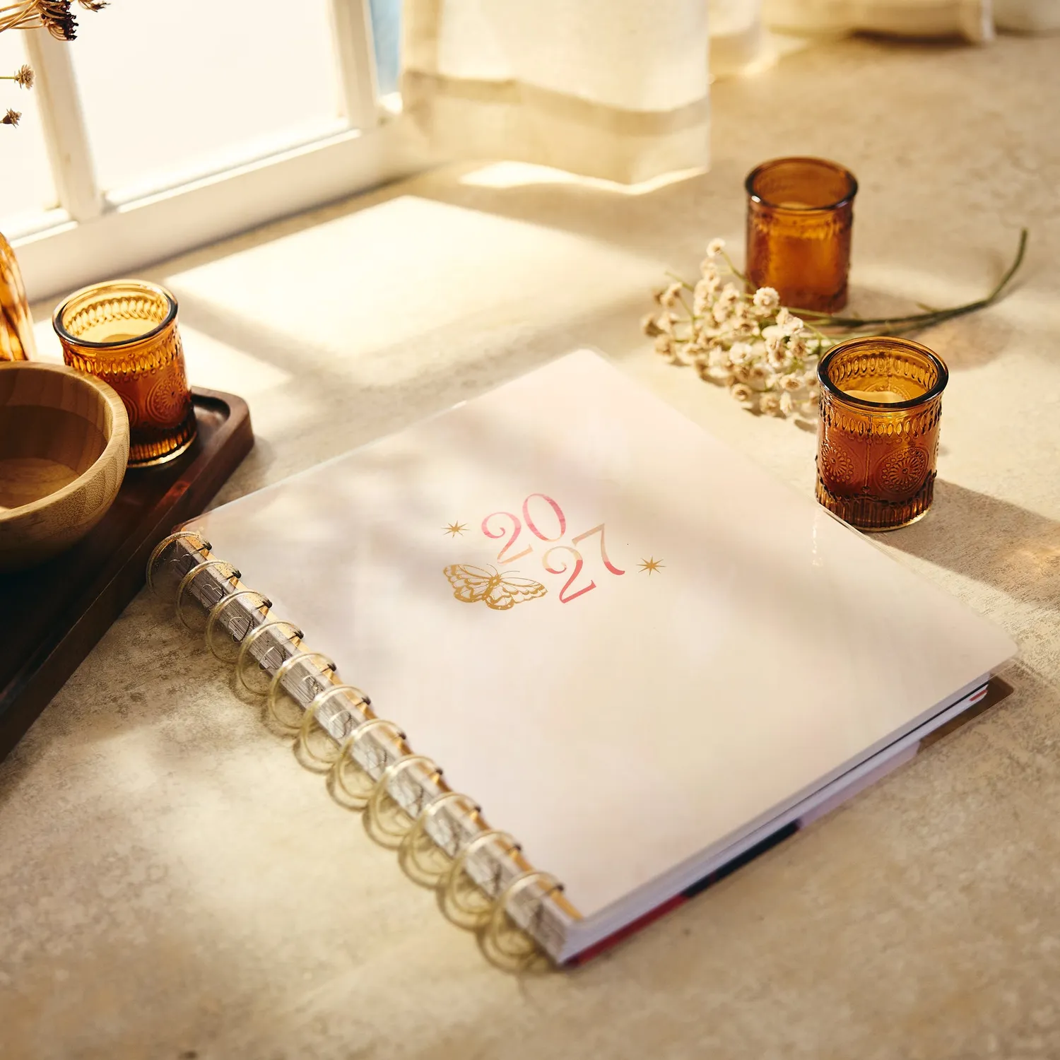 Happy Planner Abstract Autumn agenda 2027 Big horizontal