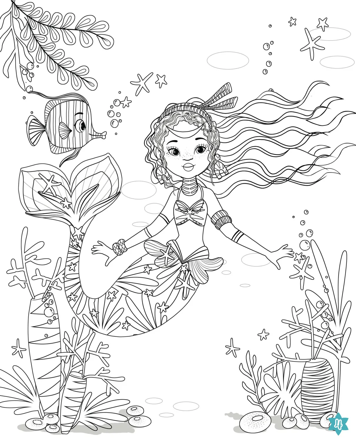 Sirènes de rêve Carnet créatif stickers pochoirs dès 5 ans
