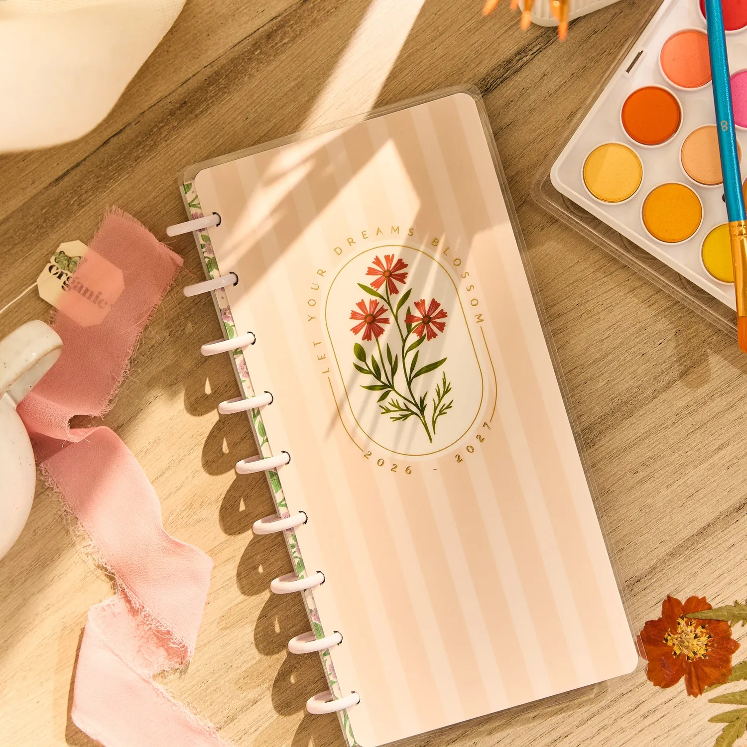 Happy Planner Spring Tapestry agenda skinny classic juillet 2026-juin 2027
