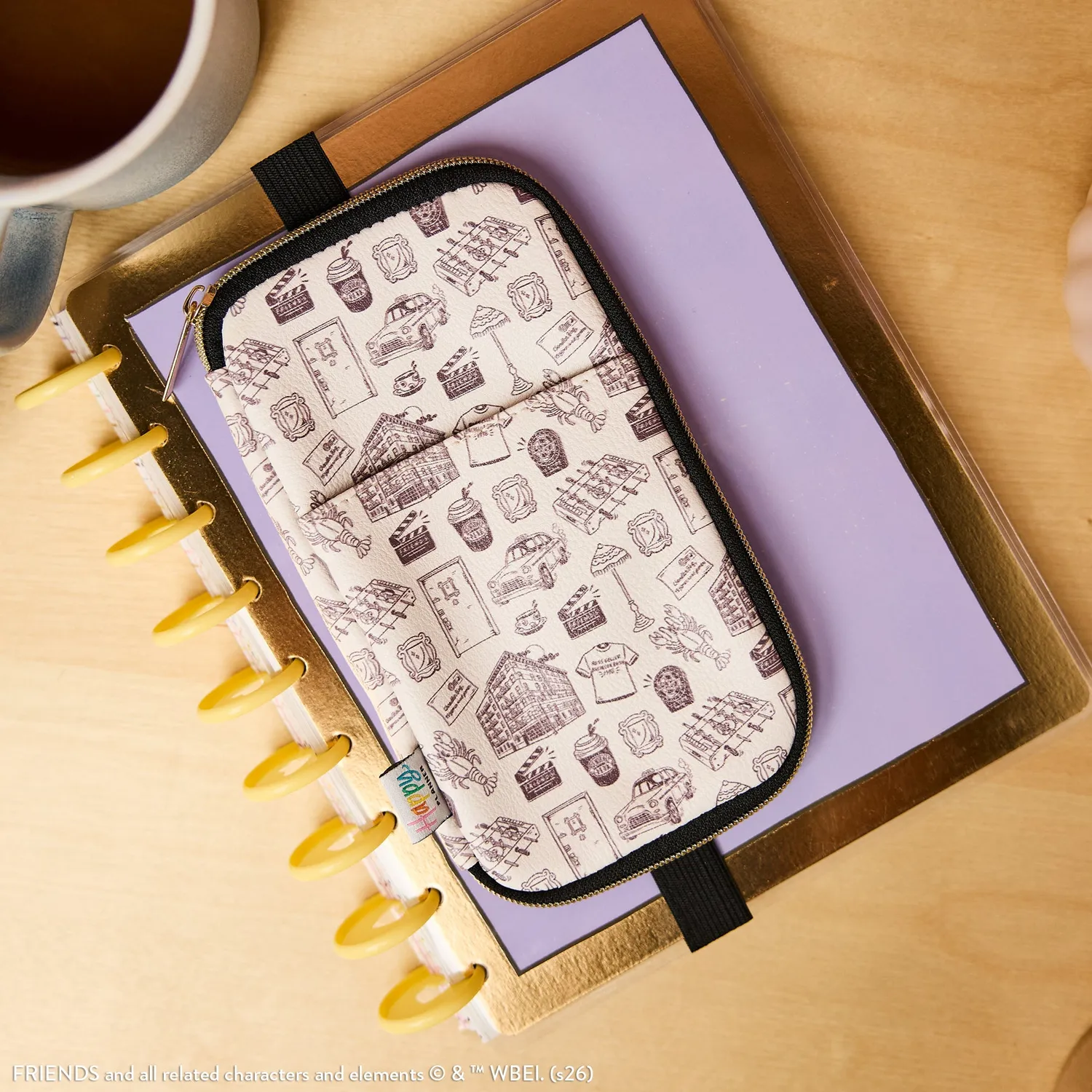 Happy Planner Friends trousse zippée à élastique accessoires