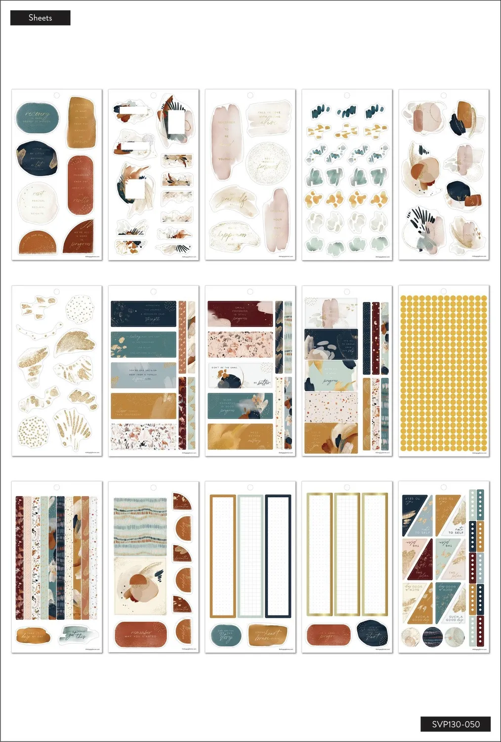 Happy Planner Watercolor Recovery stickers value pack 892 aquarelle