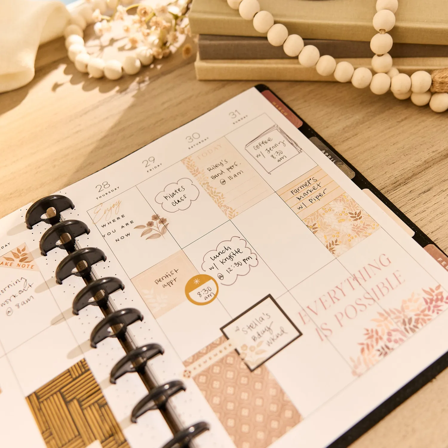 Happy Planner Neutral Noir Classic agenda vertical 2026-2027