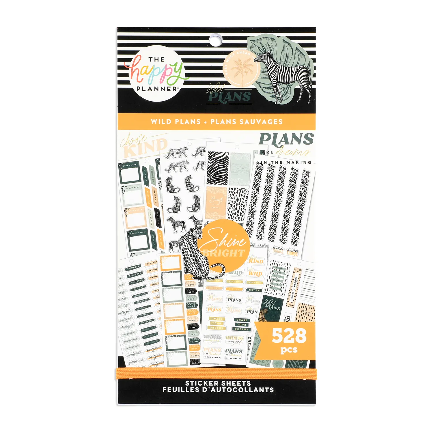 Happy Planner Wild Plans pack carnet Classic + stickers jungle