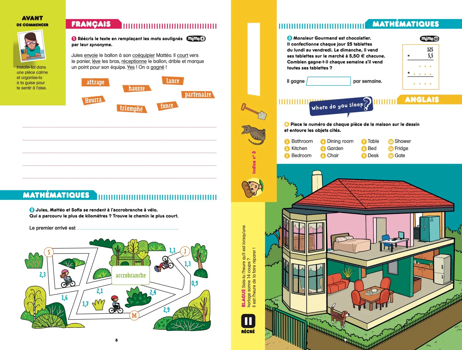 Frigobloc Incollables CM2-6e cahier vacances 2026 10-11 ans