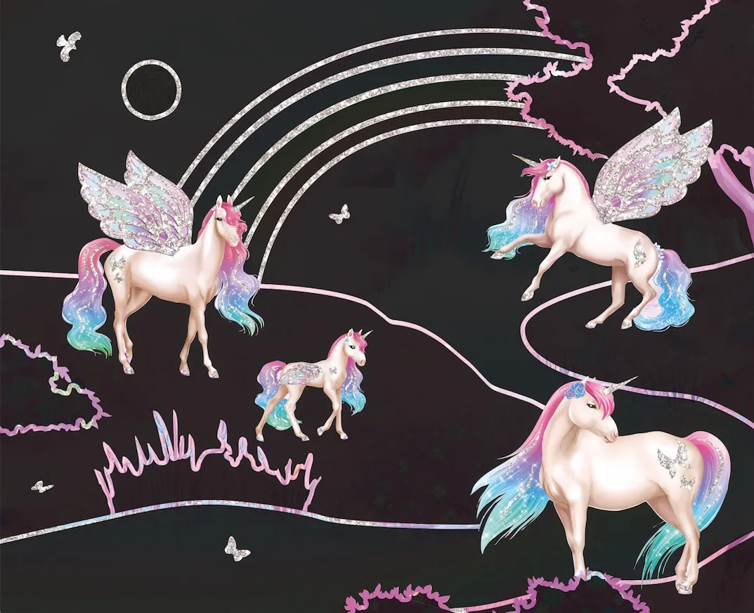 Frigobloc Licorne Style arc-en-ciel pochette créative