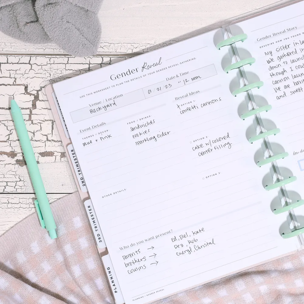Happy Planner Butterflies Blooms planner grossesse non daté Classic