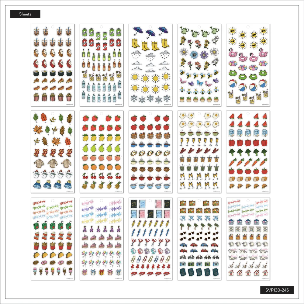 Happy Planner All the Things stickers Classic 1383 icônes