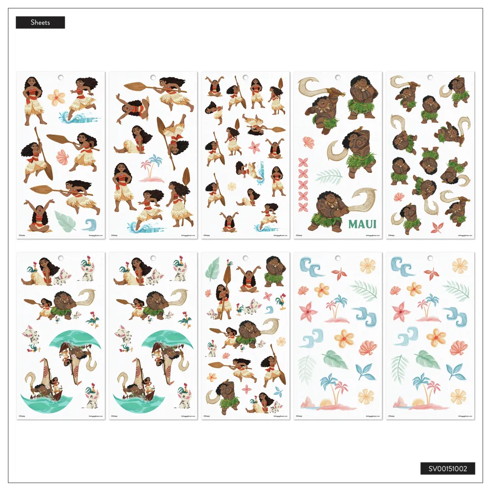 Happy Planner Disney Moana Value Pack stickers 428