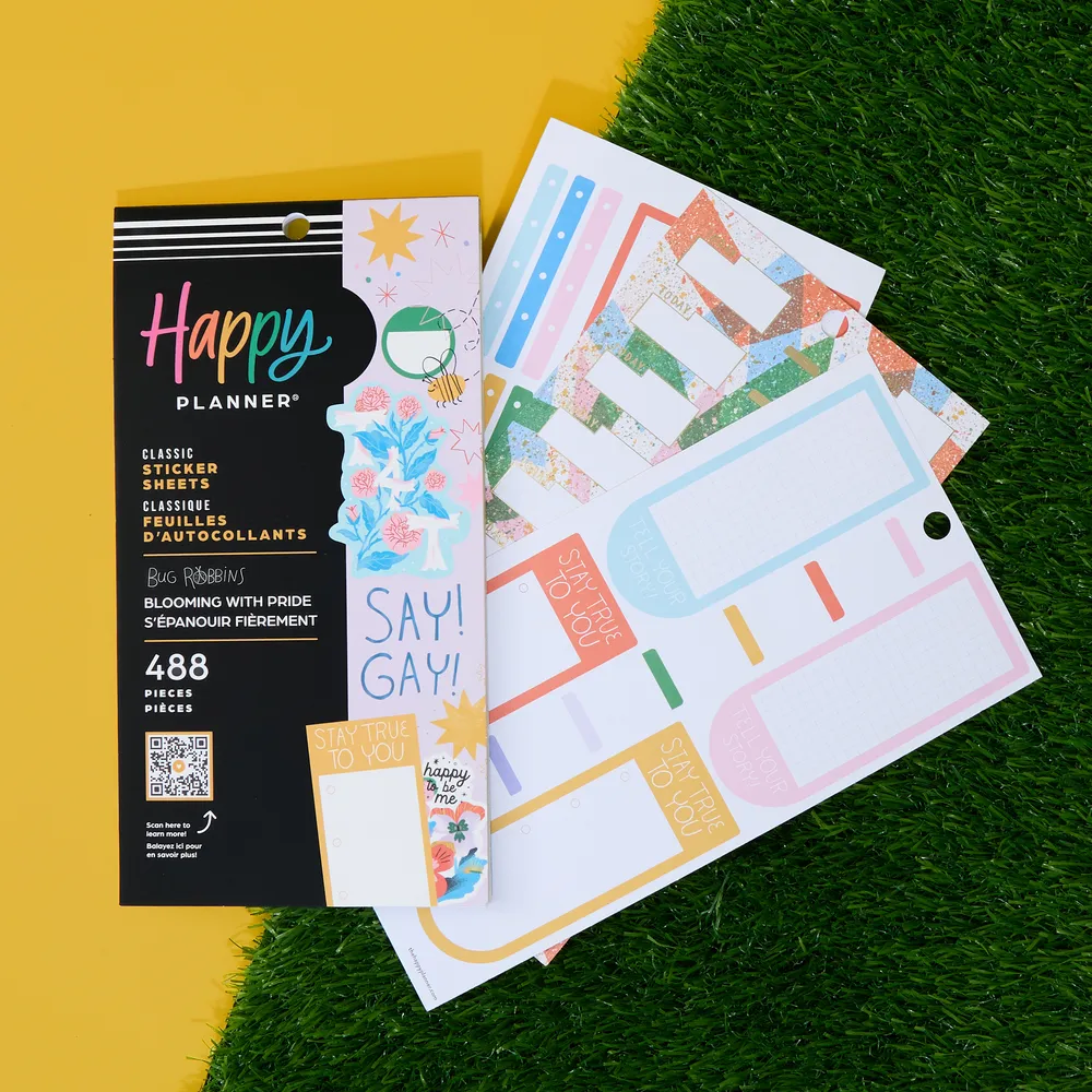 Happy Planner Blooming With Pride carnet stickers 30 planches 488