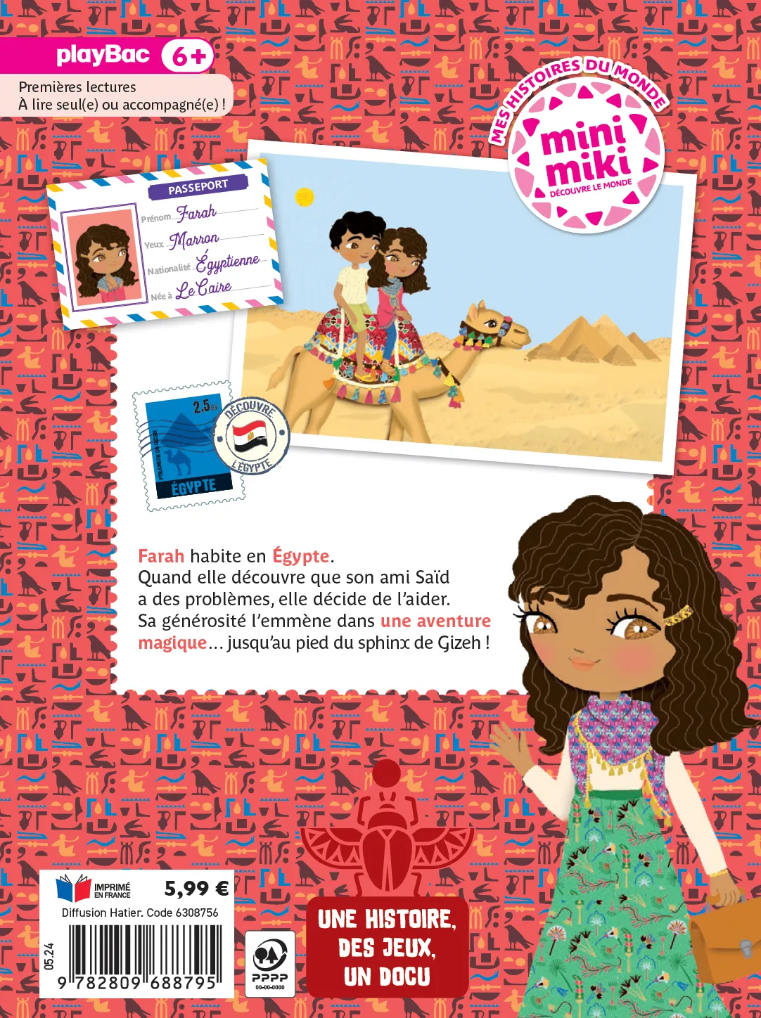 Frigobloc Minimiki Farah promesse du sphinx livre Égypte